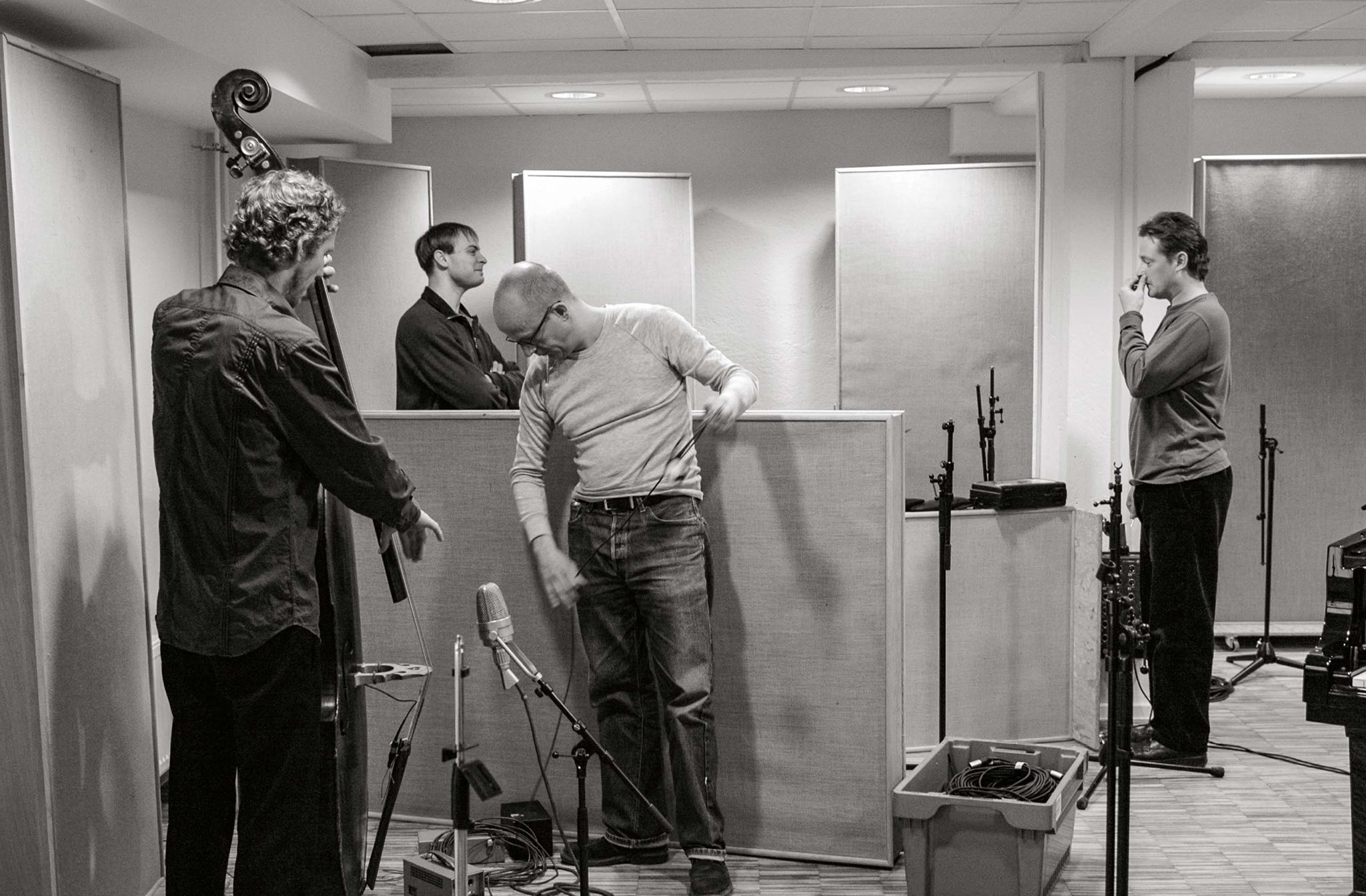 Recording with Bill Carrothers Trio at Pirouet Studio, Munich