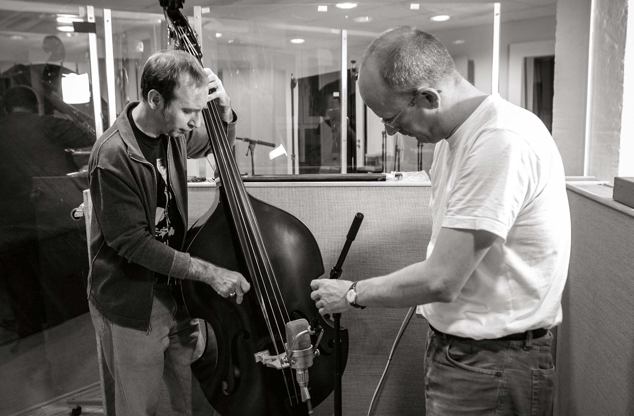 Recording with Drew Gress at Pirouet Studio, Munich